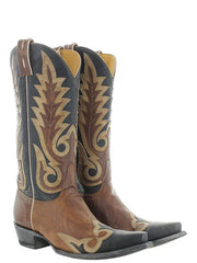 Old Gringo L3911-4 Womens NEVADA OVERLAY Leather Boot Vesuvio Brass side front view pair. If you need any assistance with this item or the purchase of this item please call us at five six one seven four eight eight eight zero one Monday through Saturday 10:00a.m EST to 8:00 p.m EST
