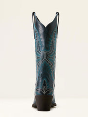 Ariat 10053787 Womens Round Up Collins Western Boot Fresh Denim Navy back view. If you need any assistance with this item or the purchase of this item please call us at five six one seven four eight eight eight zero one Monday through Saturday 10:00a.m EST to 8:00 p.m EST