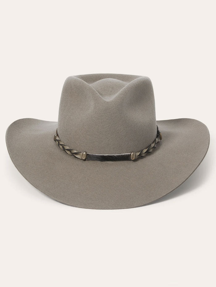 Stetson SBDFTR-163420 DRIFTER 4X Western Hat Stone side / front view. If you need any assistance with this item or the purchase of this item please call us at five six one seven four eight eight eight zero one Monday through Saturday 10:00a.m EST to 8:00 p.m EST