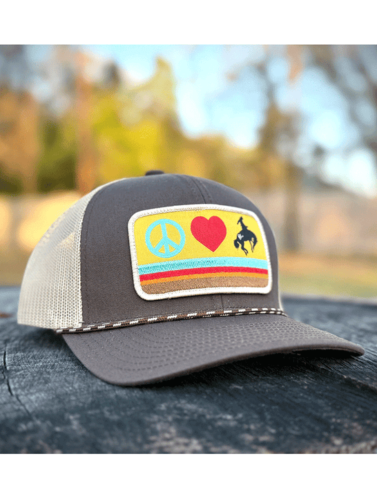 Red Dirt RDHC-491 PEACE LOVE AND RODEO Cap Khaki Brown