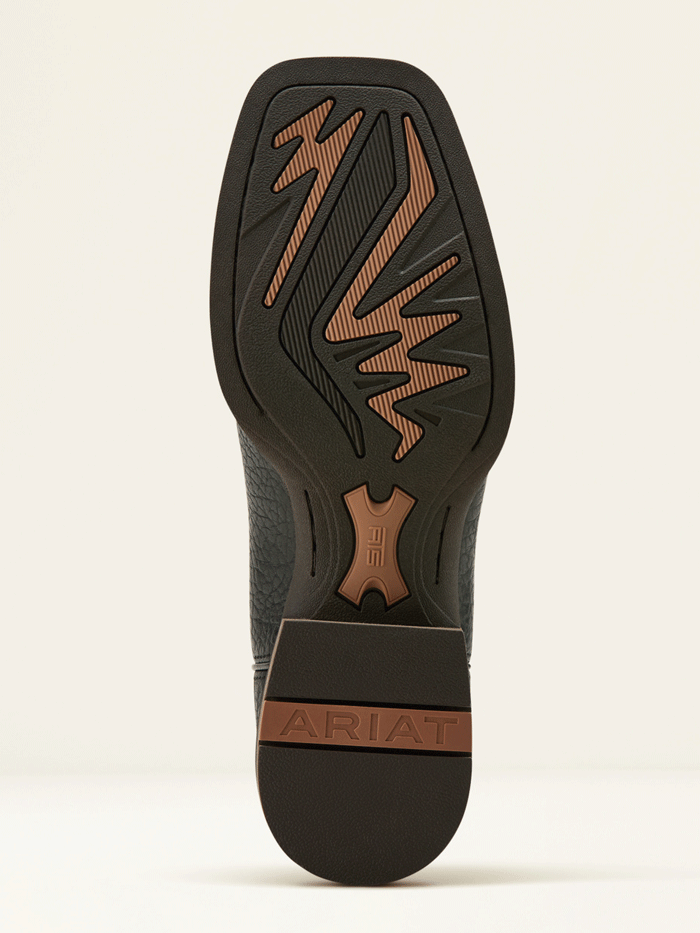 Ariat 10061173 Mens Slingshot Cowboy Boot Black Adobe front and side view. If you need any assistance with this item or the purchase of this item please call us at five six one seven four eight eight eight zero one Monday through Saturday 10:00a.m EST to 8:00 p.m EST