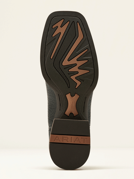 Ariat 10061173 Mens Slingshot Cowboy Boot Black Adobe sole view. If you need any assistance with this item or the purchase of this item please call us at five six one seven four eight eight eight zero one Monday through Saturday 10:00a.m EST to 8:00 p.m EST