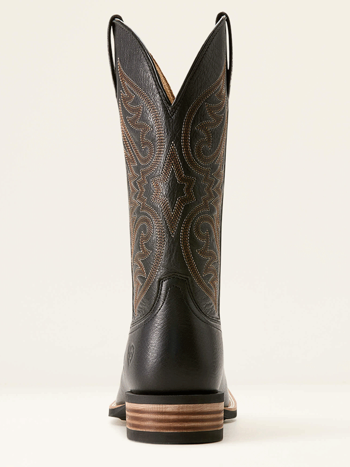 Ariat 10053631 Mens Ricochet Cowboy Boot Black Carbon front and side view. If you need any assistance with this item or the purchase of this item please call us at five six one seven four eight eight eight zero one Monday through Saturday 10:00a.m EST to 8:00 p.m EST

