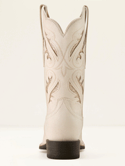 Ariat 10053648 Womens Round Up Bliss Western Boot Distressed Ivory back view. If you need any assistance with this item or the purchase of this item please call us at five six one seven four eight eight eight zero one Monday through Saturday 10:00a.m EST to 8:00 p.m EST