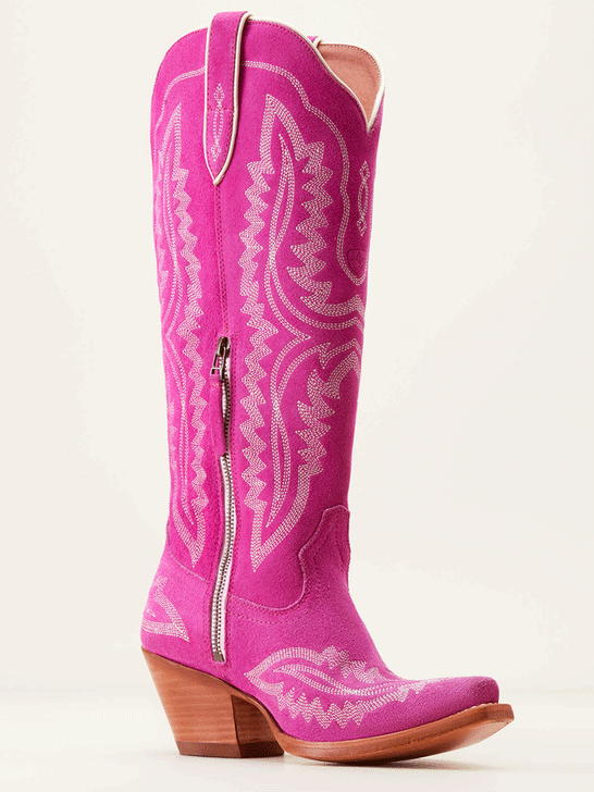 Ariat 10046859 Womens Casanova Western Boot Haute Pink Suede inner side view. If you need any assistance with this item or the purchase of this item please call us at five six one seven four eight eight eight zero one Monday through Saturday 10:00a.m EST to 8:00 p.m EST