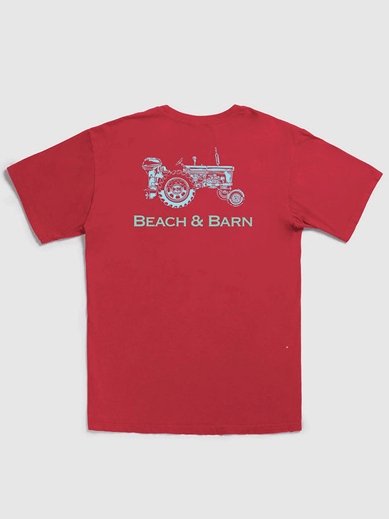 Beach & Barn OUTBOARD Short Sleeve Tee Brick back view. If you need any assistance with this item or the purchase of this item please call us at five six one seven four eight eight eight zero one Monday through Saturday 10:00a.m EST to 8:00 p.m EST
