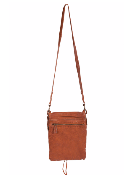 Scully B185-HB Womens Soft Leather Handbag Cognac back view. If you need any assistance with this item or the purchase of this item please call us at five six one seven four eight eight eight zero one Monday through Saturday 10:00a.m EST to 8:00 p.m EST