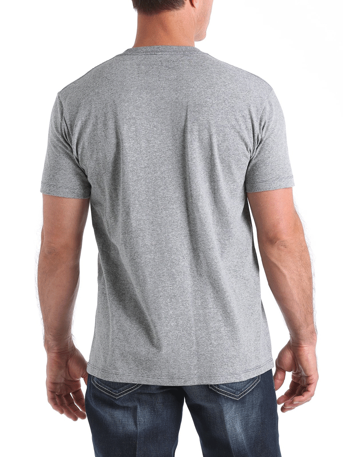 Cinch MTT1690377 Mens Classic Logo Tee Carbon front view. If you need any assistance with this item or the purchase of this item please call us at five six one seven four eight eight eight zero one Monday through Saturday 10:00a.m EST to 8:00 p.m EST