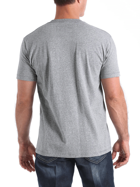Cinch MTT1690377 Mens Classic Logo Tee Carbon back view. If you need any assistance with this item or the purchase of this item please call us at five six one seven four eight eight eight zero one Monday through Saturday 10:00a.m EST to 8:00 p.m EST