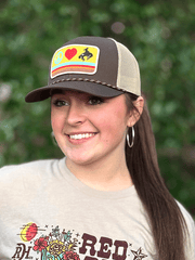 Red Dirt RDHC-491 PEACE LOVE AND RODEO Cap Khaki Brown