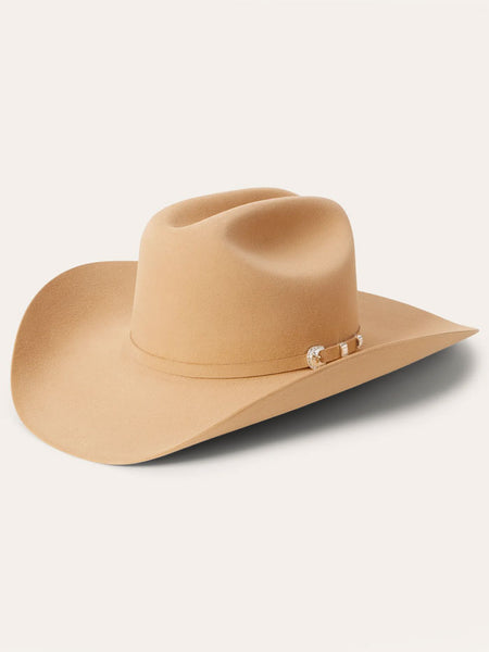 Stetson SFSHAS-7540BS SHASTA 10X Premier Felt Western Hat Butterscotch side / front view. If you need any assistance with this item or the purchase of this item please call us at five six one seven four eight eight eight zero one Monday through Saturday 10:00a.m EST to 8:00 p.m EST