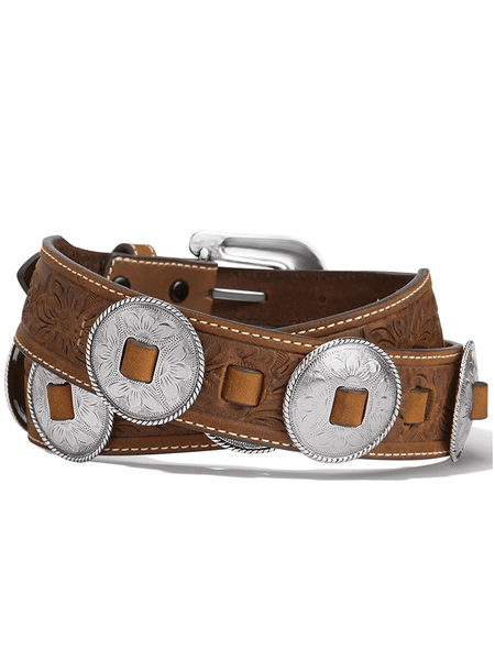 Tony Lama C51309 Womens Sedona Concho Leather Belt Brown back view. If you need any assistance with this item or the purchase of this item please call us at five six one seven four eight eight eight zero one Monday through Saturday 10:00a.m EST to 8:00 p.m EST
