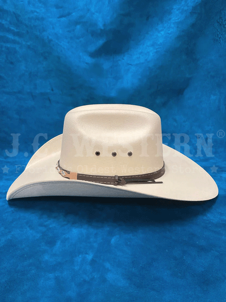 Dallas Hats LAR ME Kids Cattleman Canvas Hat Cream left side view. If you need any assistance with this item or the purchase of this item please call us at five six one seven four eight eight eight zero one Monday through Saturday 10:00a.m EST to 8:00 p.m EST