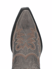 Laredo 68545 Mens Kilpatrick Snip Toe Western Boots Grey toe view from above. If you need any assistance with this item or the purchase of this item please call us at five six one seven four eight eight eight zero one Monday through Saturday 10:00a.m EST to 8:00 p.m EST