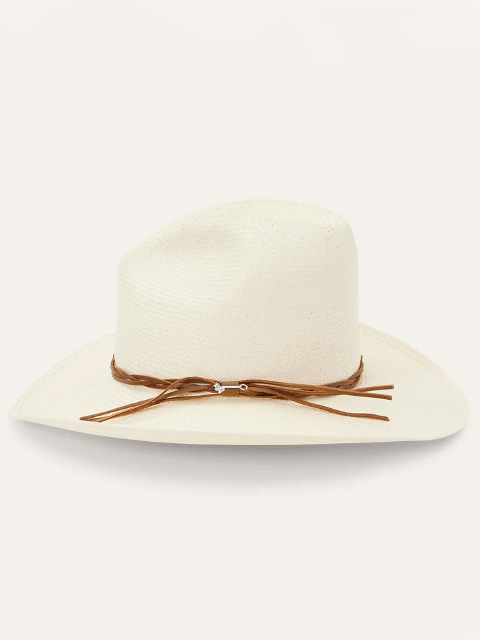 Stetson SSGUSS-563681 GUS 10X Straw Cowboy Hat Natural side / front view. If you need any assistance with this item or the purchase of this item please call us at five six one seven four eight eight eight zero one Monday through Saturday 10:00a.m EST to 8:00 p.m EST