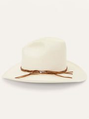 Stetson SSGUSS-563681 GUS 10X Straw Cowboy Hat Natural side view. If you need any assistance with this item or the purchase of this item please call us at five six one seven four eight eight eight zero one Monday through Saturday 10:00a.m EST to 8:00 p.m EST