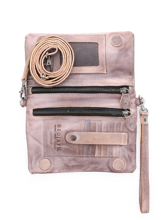 Bed Stu A621040-LTGRRS-X Womens Cadence 3 In 1 Handbag Tan Light Grey Rustic inside view. If you need any assistance with this item or the purchase of this item please call us at five six one seven four eight eight eight zero one Monday through Saturday 10:00a.m EST to 8:00 p.m EST
