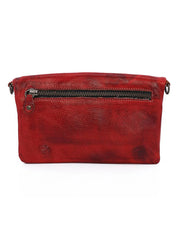 Bed Stu A621040-RDRS-X Womens Cadence 3 In 1 Handbag Red Rustic back view. If you need any assistance with this item or the purchase of this item please call us at five six one seven four eight eight eight zero one Monday through Saturday 10:00a.m EST to 8:00 p.m EST
