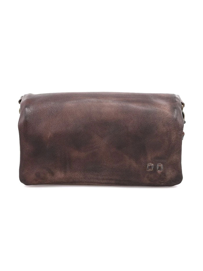 Bed Stu A621040-TKRS-X Womens Cadence 3 In 1 Handbag Teak Rustic front view on model. If you need any assistance with this item or the purchase of this item please call us at five six one seven four eight eight eight zero one Monday through Saturday 10:00a.m EST to 8:00 p.m EST

