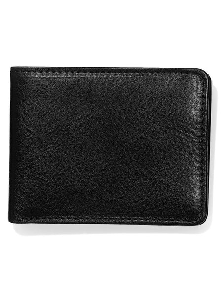 Brighton 89543 Carnegie Passcase Wallet Black front view. If you need any assistance with this item or the purchase of this item please call us at five six one seven four eight eight eight zero one Monday through Saturday 10:00a.m EST to 8:00 p.m EST