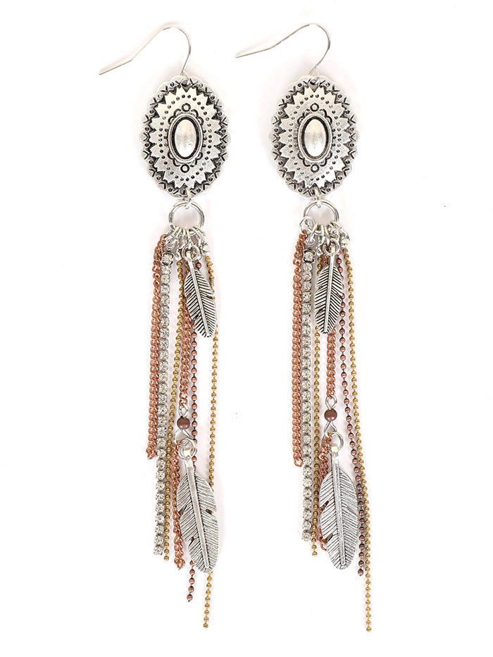 Cowgirl Confetti CCERR93 Angel of Mine Earrings Silver front view. If you need any assistance with this item or the purchase of this item please call us at five six one seven four eight eight eight zero one Monday through Saturday 10:00a.m EST to 8:00 p.m EST