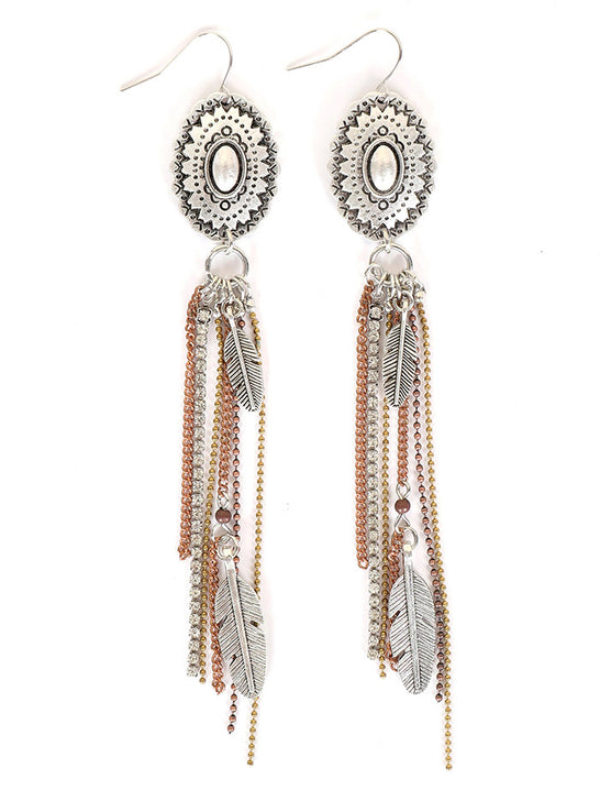 Cowgirl Confetti CCERR93 Angel of Mine Earrings Silver front view. If you need any assistance with this item or the purchase of this item please call us at five six one seven four eight eight eight zero one Monday through Saturday 10:00a.m EST to 8:00 p.m EST