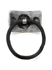 Cowgirl Confetti CCHRA13 Layla Hair Tie Silver And Turquoise back view. If you need any assistance with this item or the purchase of this item please call us at five six one seven four eight eight eight zero one Monday through Saturday 10:00a.m EST to 8:00 p.m EST