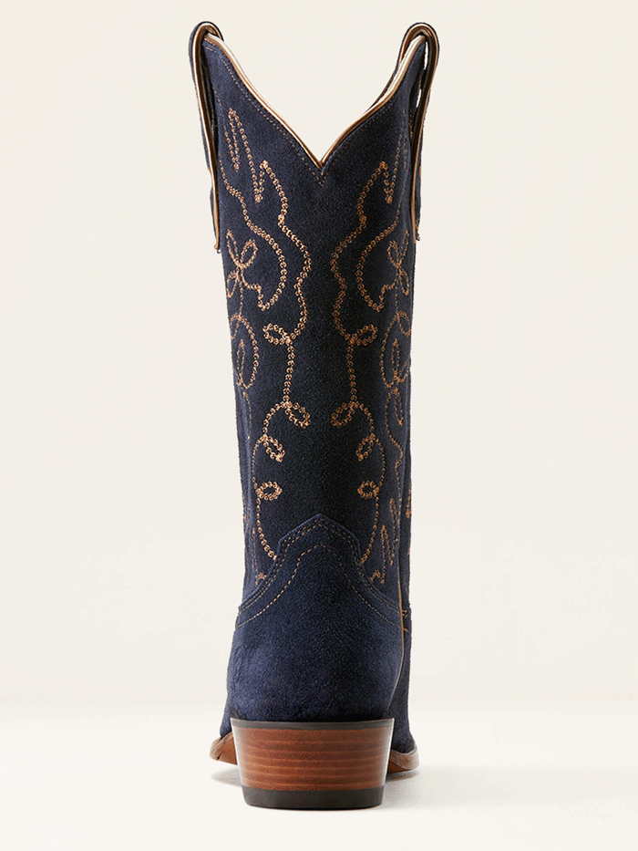 Ariat 10053793 Womens Jukebox Western Boot Polo Blue Suede front and side view. If you need any assistance with this item or the purchase of this item please call us at five six one seven four eight eight eight zero one Monday through Saturday 10:00a.m EST to 8:00 p.m EST

