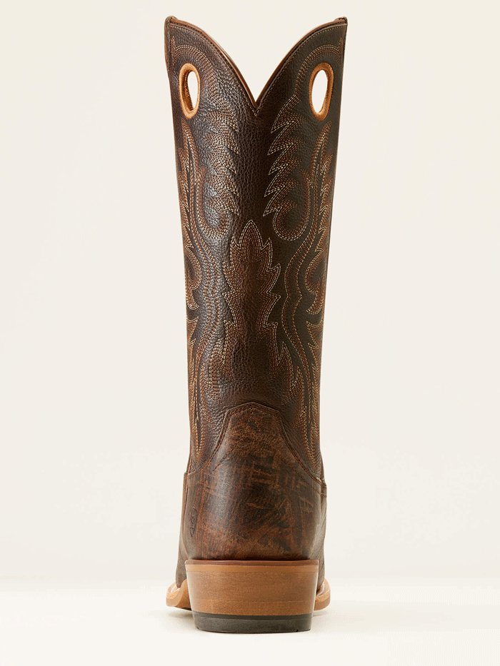 Ariat 10051033 Mens Ringer Cowboy Boot Toffee Crunch Dark Brown front and side view. If you need any assistance with this item or the purchase of this item please call us at five six one seven four eight eight eight zero one Monday through Saturday 10:00a.m EST to 8:00 p.m EST