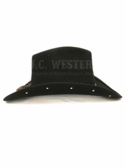 Austin Hats 10-071 GIRL BESTFRIEND Felt Hat Black right side view. If you need any assistance with this item or the purchase of this item please call us at five six one seven four eight eight eight zero one Monday through Saturday 10:00a.m EST to 8:00 p.m EST