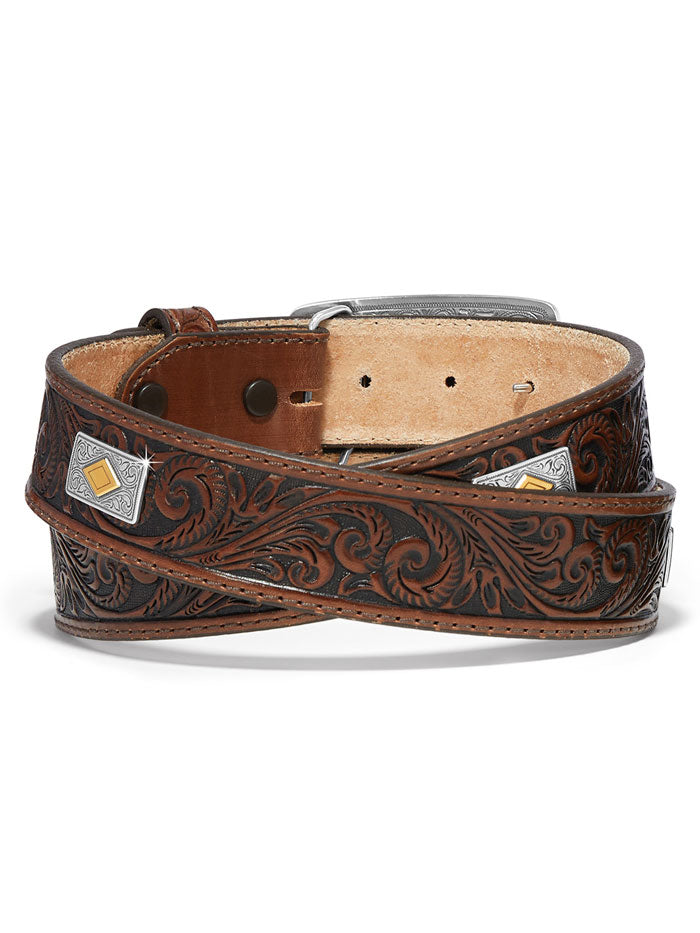 Tony Lama C42895 Mens Goldfield Belt Brown front view. If you need any assistance with this item or the purchase of this item please call us at five six one seven four eight eight eight zero one Monday through Saturday 10:00a.m EST to 8:00 p.m EST