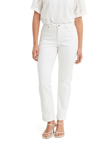 Levi's 392500049 Womens Classic Straight Jean Simply White front view. If you need any assistance with this item or the purchase of this item please call us at five six one seven four eight eight eight zero one Monday through Saturday 10:00a.m EST to 8:00 p.m EST