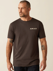 Ariat 10053990 Mens Ambush Camo T-Shirt Charcoal front. If you need any assistance with this item or the purchase of this item please call us at five six one seven four eight eight eight zero one Monday through Saturday 10:00a.m EST to 8:00 p.m EST