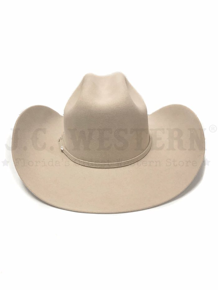Serratelli BEAUMONT414SB 6X Felt Western Hat Silver Belly side and front view. If you need any assistance with this item or the purchase of this item please call us at five six one seven four eight eight eight zero one Monday through Saturday 10:00a.m EST to 8:00 p.m EST
