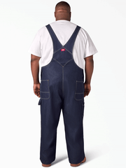 Dickies 83294NB Mens Indigo Bib Overalls Navy Blue back view big and tall. If you need any assistance with this item or the purchase of this item please call us at five six one seven four eight eight eight zero one Monday through Saturday 10:00a.m EST to 8:00 p.m EST