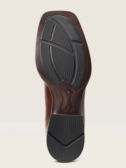 Ariat 10040289 Mens Booker Ultra Western Boot Royal Brown sole view. If you need any assistance with this item or the purchase of this item please call us at five six one seven four eight eight eight zero one Monday through Saturday 10:00a.m EST to 8:00 p.m EST