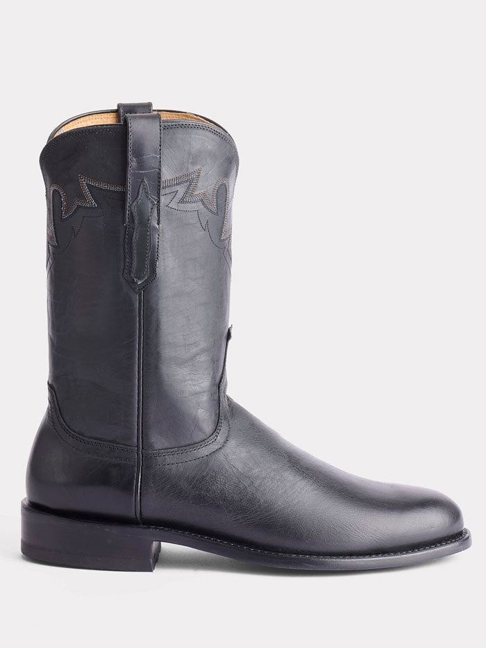 Lucchese CL6505.C2 Mens Sunset Roper Boot Black front and side view. If you need any assistance with this item or the purchase of this item please call us at five six one seven four eight eight eight zero one Monday through Saturday 10:00a.m EST to 8:00 p.m EST