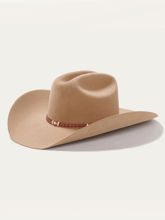 Stetson SFMNTYT724262 Monterey 6X Western Hat Fawn front and side view. If you need any assistance with this item or the purchase of this item please call us at five six one seven four eight eight eight zero one Monday through Saturday 10:00a.m EST to 8:00 p.m EST

