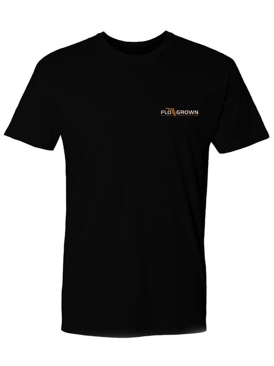 FloGrown FGM-1866 Mens Respect The Locals Tee Black front view. If you need any assistance with this item or the purchase of this item please call us at five six one seven four eight eight eight zero one Monday through Saturday 10:00a.m EST to 8:00 p.m EST