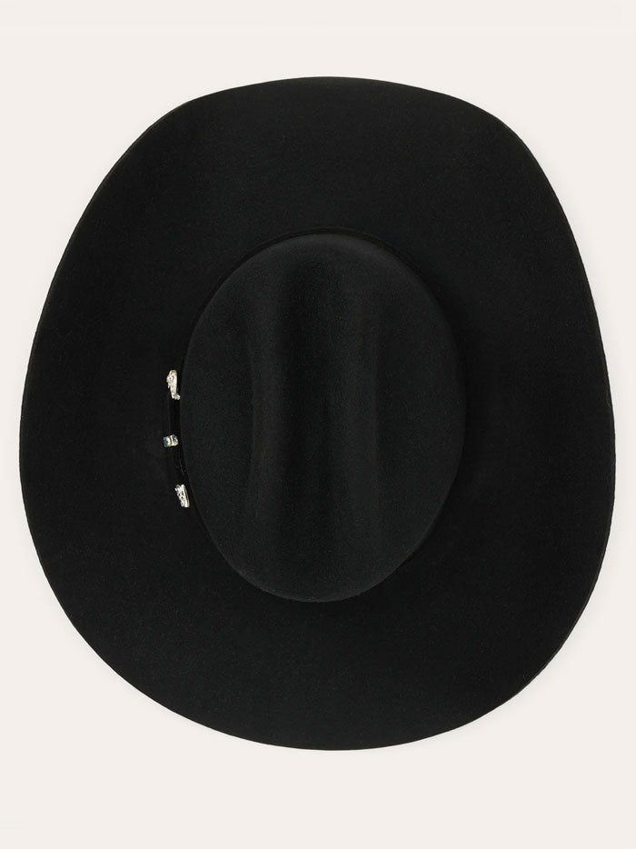 Stetson SBDNCN-724207 DUNCAN 4X Buffalo Felt Hat Black side / front view. If you need any assistance with this item or the purchase of this item please call us at five six one seven four eight eight eight zero one Monday through Saturday 10:00a.m EST to 8:00 p.m EST