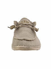 Hey Dude 40019-205 Mens Wally Sox Shoe Beige front view. If you need any assistance with this item or the purchase of this item please call us at five six one seven four eight eight eight zero one Monday through Saturday 10:00a.m EST to 8:00 p.m EST