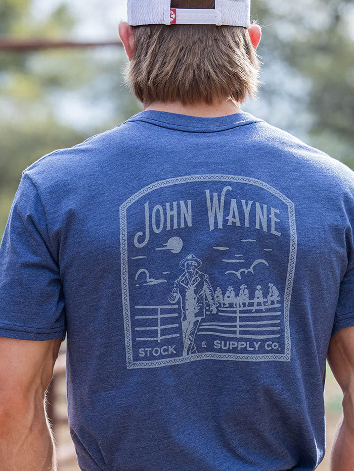 Hooey HT1647NV John Wayne T-Shirt Navy back view. If you need any assistance with this item or the purchase of this item please call us at five six one seven four eight eight eight zero one Monday through Saturday 10:00a.m EST to 8:00 p.m EST