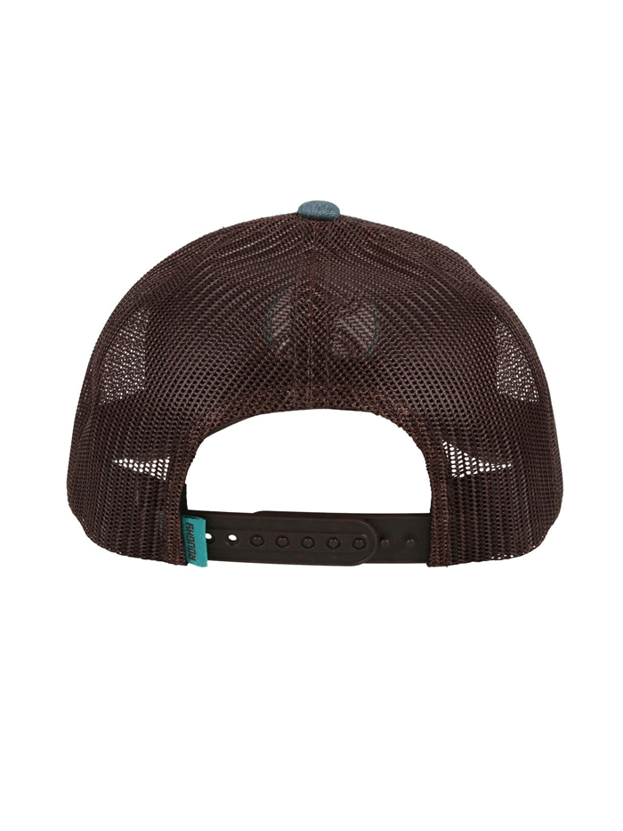 Hooey 4029T-BLBR STRAP Mid Profile Snapback Trucker Hat Blue And Brown front and side view.If you need any assistance with this item or the purchase of this item please call us at five six one seven four eight eight eight zero one Monday through Saturday 10:00a.m EST to 8:00 p.m EST
