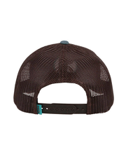 Hooey 4029T-BLBR STRAP Mid Profile Snapback Trucker Hat Blue And Brown back view.If you need any assistance with this item or the purchase of this item please call us at five six one seven four eight eight eight zero one Monday through Saturday 10:00a.m EST to 8:00 p.m EST