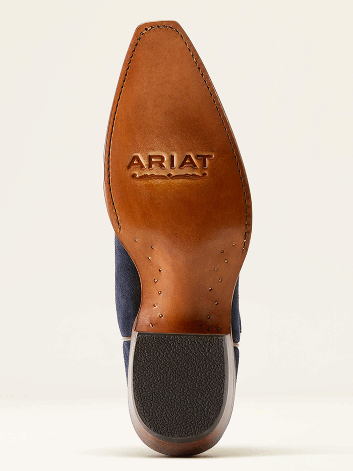 Ariat 10053793 Womens Jukebox Western Boot Polo Blue Suede front and side view. If you need any assistance with this item or the purchase of this item please call us at five six one seven four eight eight eight zero one Monday through Saturday 10:00a.m EST to 8:00 p.m EST

