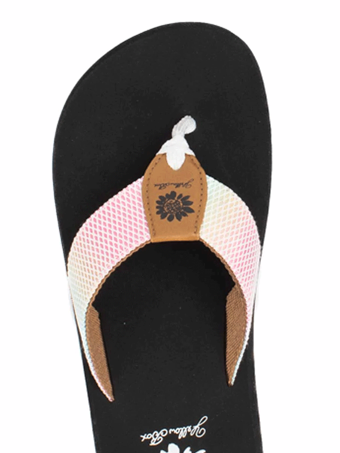 Yellow Box 52565 Womens Foliage Flip Flop Sandals White Multi side view. If you need any assistance with this item or the purchase of this item please call us at five six one seven four eight eight eight zero one Monday through Saturday 10:00a.m EST to 8:00 p.m EST