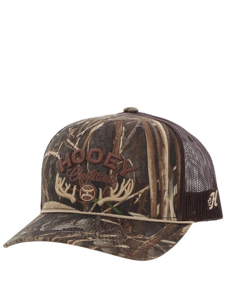 Hooey 6027T-BRCA OUTFITTERS Mid Profile Hat Realtree Camo Brown side / front view. If you need any assistance with this item or the purchase of this item please call us at five six one seven four eight eight eight zero one Monday through Saturday 10:00a.m EST to 8:00 p.m EST