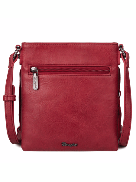 Wrangler WG44-8360RD Womens Leather Fringe Jean Denim Pocket Crossbody Bag Red back. If you need any assistance with this item or the purchase of this item please call us at five six one seven four eight eight eight zero one Monday through Saturday 10:00a.m EST to 8:00 p.m EST

