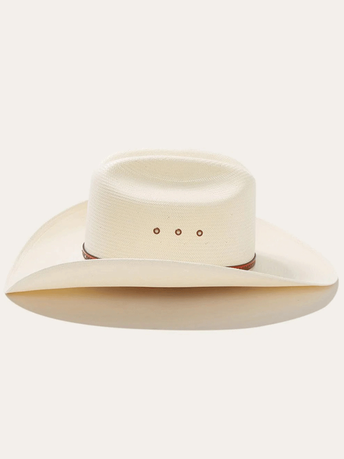 Stetson SSHYWD-664281 HAYWOOD 10X Straw Cowboy Hat Natural side / front view. If you need any assistance with this item or the purchase of this item please call us at five six one seven four eight eight eight zero one Monday through Saturday 10:00a.m EST to 8:00 p.m EST