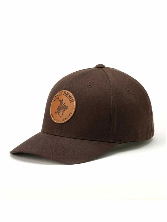 Cinch MCC0627783 Mens Denim Cap Brown side / front view. If you need any assistance with this item or the purchase of this item please call us at five six one seven four eight eight eight zero one Monday through Saturday 10:00a.m EST to 8:00 p.m EST